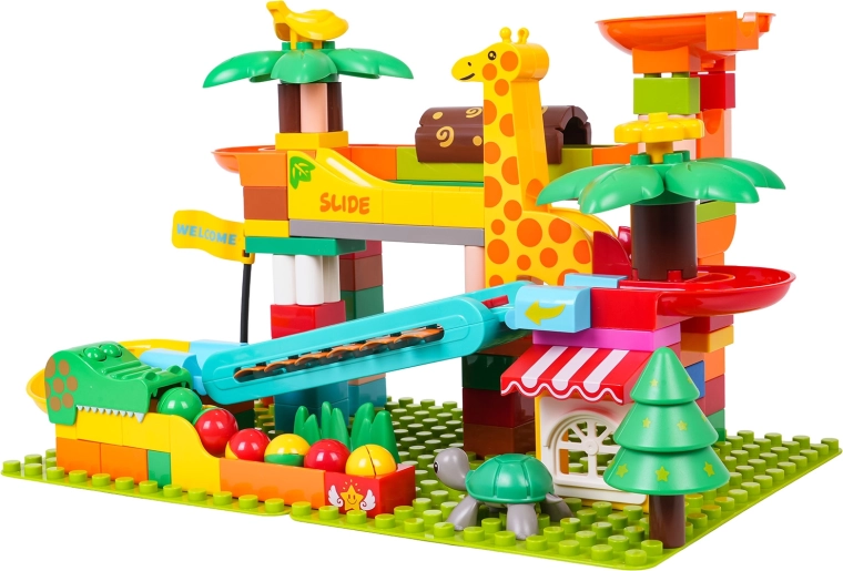 Pistă de bile creativă cu tematică safari