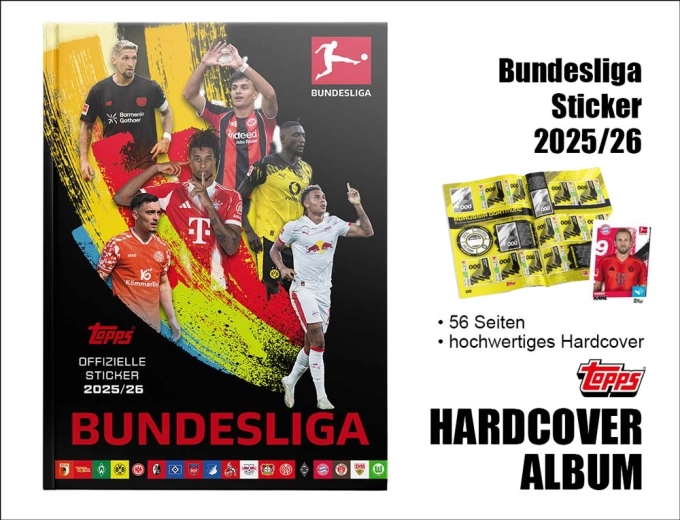 Topps Bundesliga Sticker 2025/2026 album de colecție cu copertă rigidă - 1 bucată