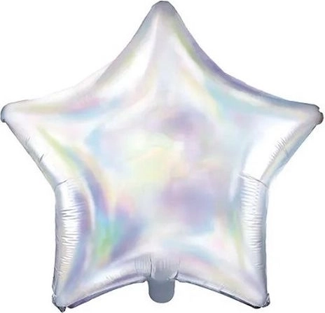 Balon din folie opalescent în formă de stea 48 cm
