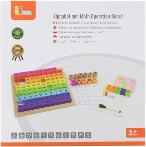 Viga tablă operațională matematică cu litere, numere și semne