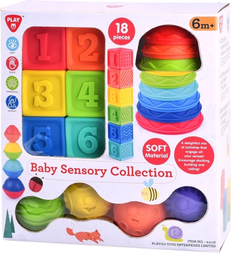 Colecție senzorială pentru copii PlayGo - 18 piese