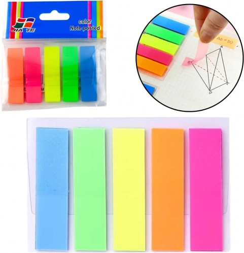 Etichete autoadezive dreptunghiulare colorate pentru indexare 45x12mm