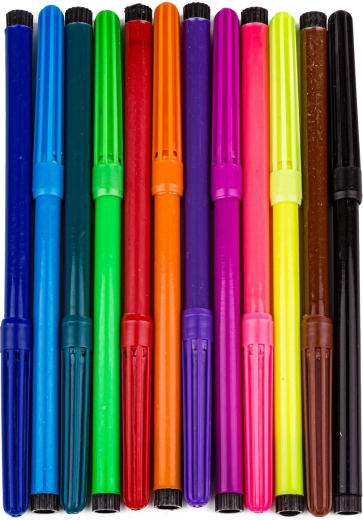 12 markere colorate în pachet