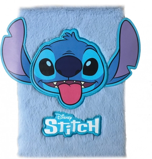 Caiet cu copertă de pluș Lilo și Stitch A5