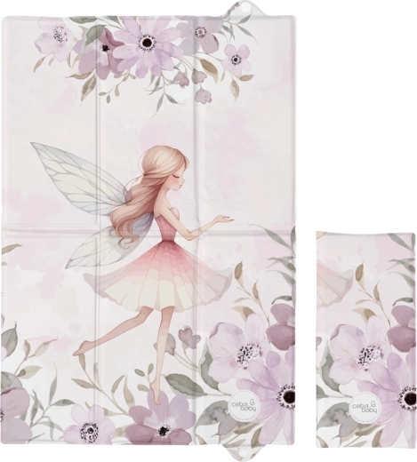 Ceba Baby salteluță de înfășat de călătorie Basic Meadow Fairy 60 × 40 cm