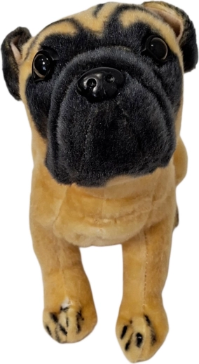 Câine din pluș mops - 1 bucată