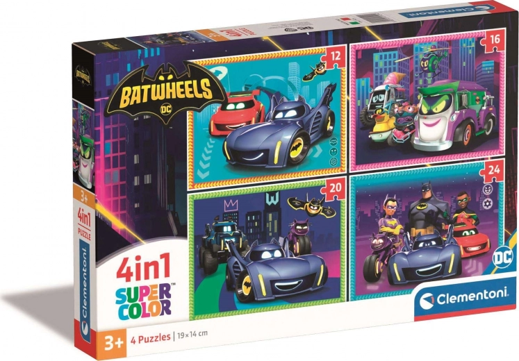 Puzzle Batwheels 4v1 (12, 16, 20, 24 piese)