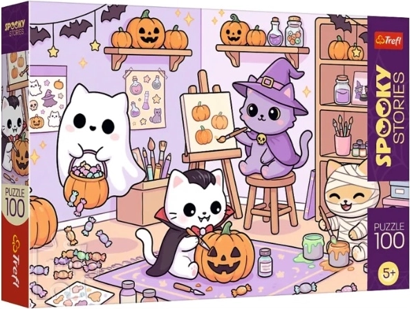 Puzzle cu 100 de piese SpookyStories – Mała pracownia magii - 1 bucată