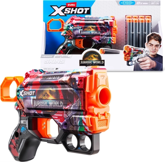 X-Shot Jurassic World Menace cu 8 proiectile