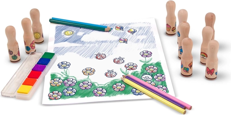 10 ștampile din lemn cu motive adorabile