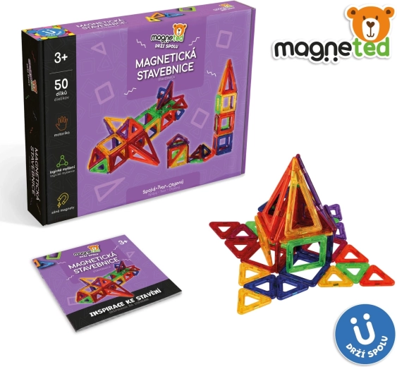 Set de construcție magnetică Magneted cu 50 de piese