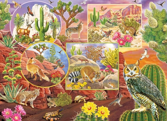 Puzzle de familie Farmecul deșertului 350 piese – COBBLE HILL