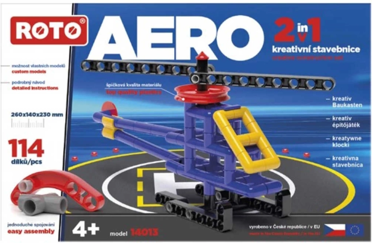 Roto aero elicopter 2în1 set de construcție 114 piese