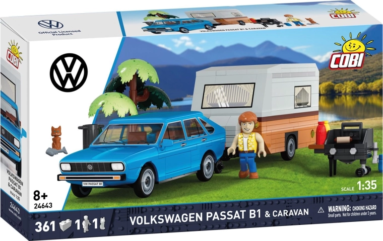 Cobi Volkswagen Passat B1 cu rulotă 1:35 (361 piese)