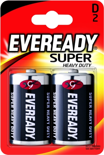 Baterii D R20 1,5 V zinc-clorură, 2 buc – ENERGIZER Eveready Super Heavy Duty