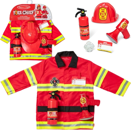 Melissa & Doug costum de pompier cu accesorii