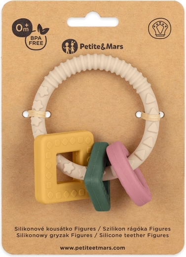 Jucărie de dentiție din silicon Figures Desert Sand PETITE&MARS