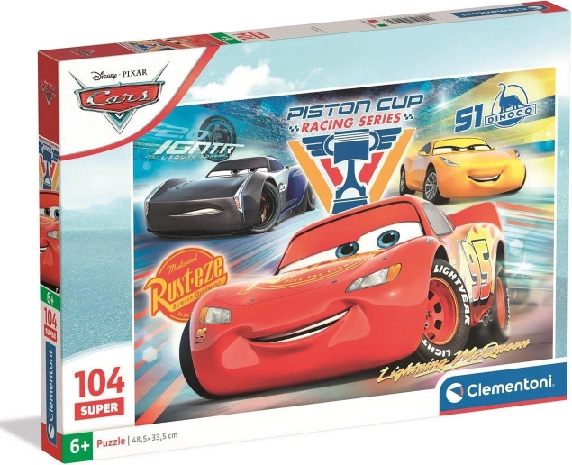Puzzle Clementoni Cars: Fulger McQueen și rivalii 104 piese