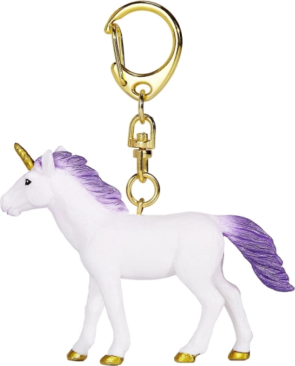 breloc unicorn cu coamă mov MOJO