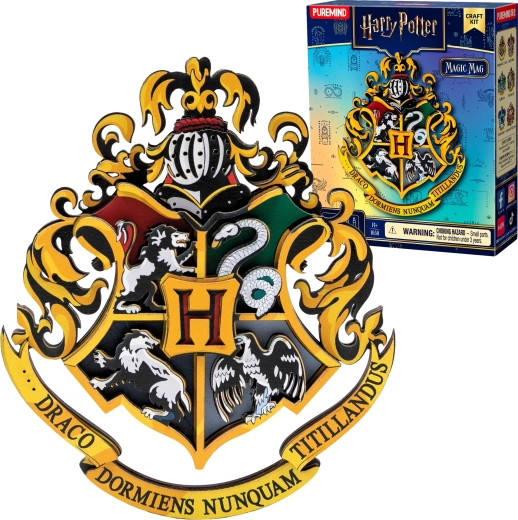 Puremind Harry Potter Magic Mag puzzle 3D din lemn de asamblat – surpriză (magnet)