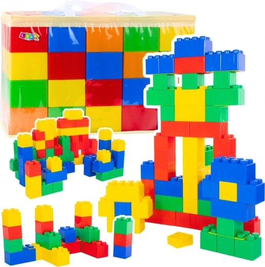Cărămizi mari de construcție colorate în geantă 20 buc