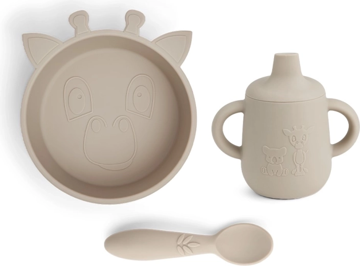 Set de masă din silicon NuuRo Elias, cobblestone