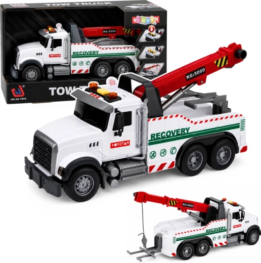 Camion de construcții cu macara reglabilă, lumini și sunete 1:14 - 1 bucată