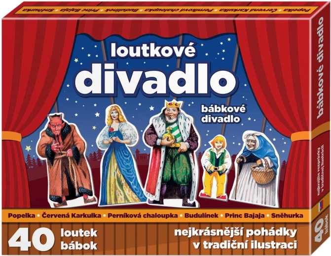 Teatru de păpuși Efko cu cortină, 40 de păpuși și 7 povești
