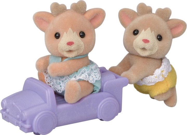 Sylvanian Families gemeni de reni cu mașinuță