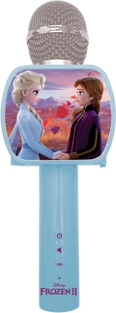 Microfon karaoke wireless Disney Frozen cu difuzor încorporat și schimbător de voce