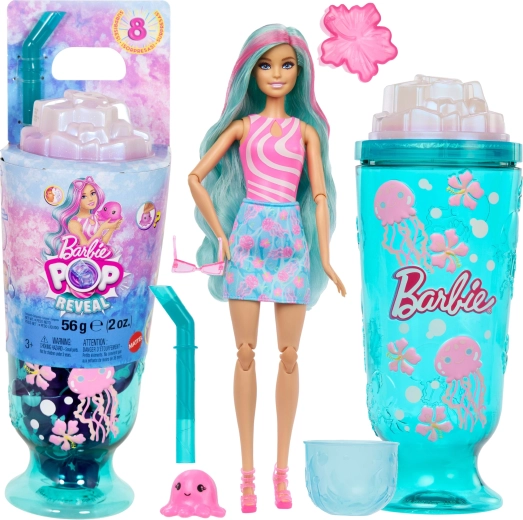 Barbie Pop Reveal lumea subacvatică – păpușă cu 8 surprize