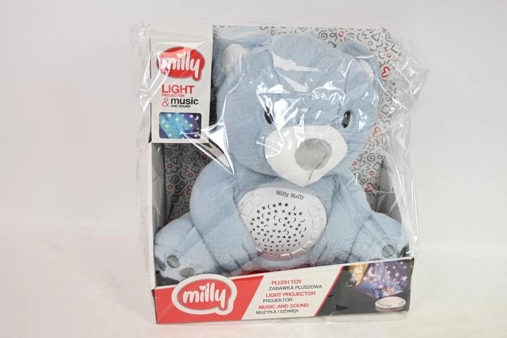 MillyBear ursuleț de pluș albastru cu proiector de cer nocturn