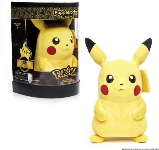 Păpușă interactivă de pluș Pokémon Pikachu RealFX Puppetronic