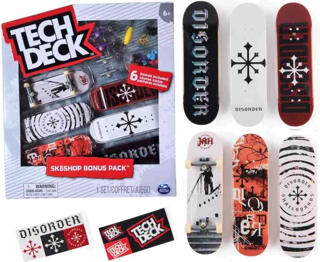 set fingerboard Tech Deck Sk8Shop 6 Pack Disorder + accesorii