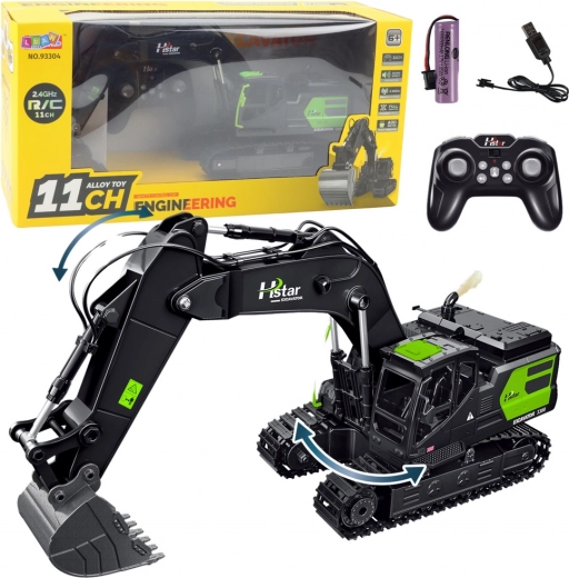 Excavator cu șenile controlat de la distanță 2.4G 11CH negru