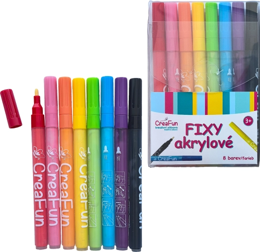 CreaFun markere acrilice 8 culori