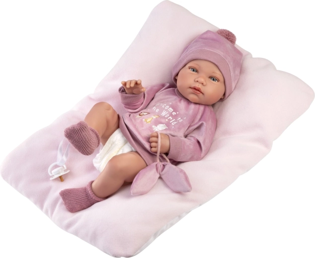 Llorens New Born fetiță – păpușă bebeluș realistă 43 cm