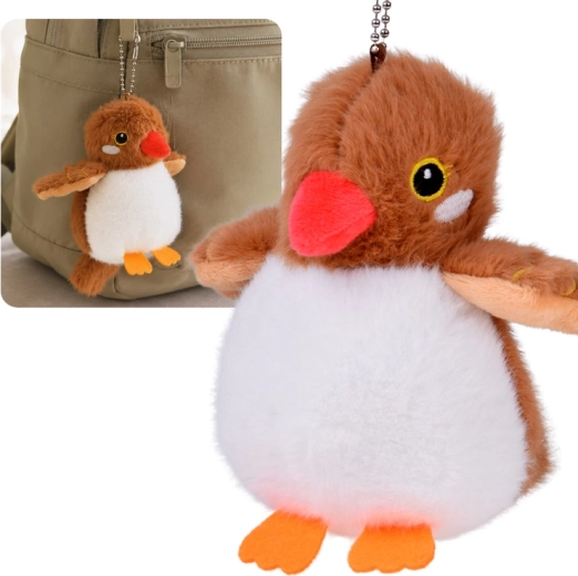 Păsărele de pluș Kazik cu fluier și breloc 13 cm - 1 bucată