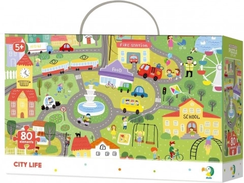 Puzzle Căutare de obiecte – oraș, 80 piese