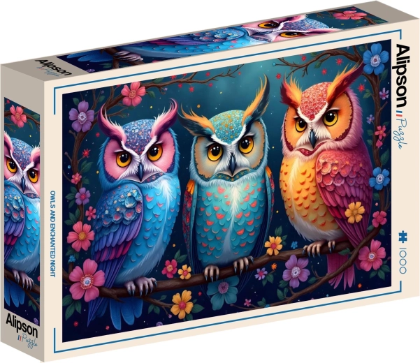 Puzzle Alipson Bufnițe și noapte fermecată 1000 de piese