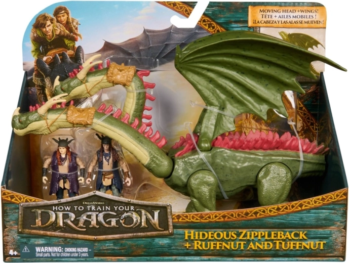 Cum să-ți dresezi dragonul – dragonul Zippleback și gemenii Raff și Taff set de acțiune