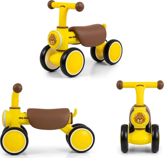 Construcție stabilă cu patru roți pentru primele plimbări