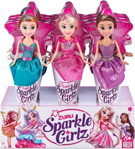 Păpușă SPARKLE GIRLZ prințesă în ambalaj tip con 10,5” – display 12 buc