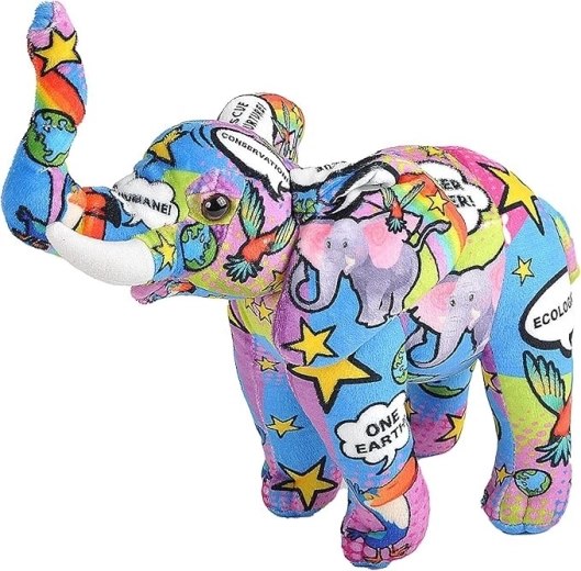 Elefant de pluș cu mesaj pentru planetă 30 cm