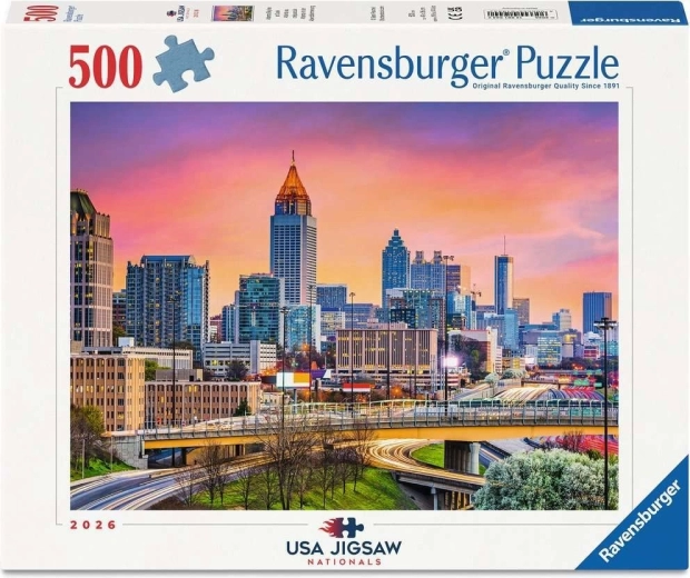 Puzzle Ravensburger USA Jigsaw Nationals: panorama Atlantei la amurg 500 de piese