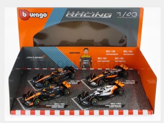 Bburago Formula Racing F1 McLaren Team 1:43 - 4 buc.