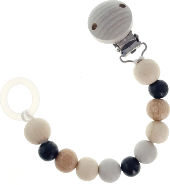 Hess clemă pentru suzetă, natur negru