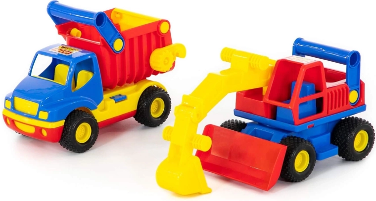 ConsTruck camion basculant și excavator