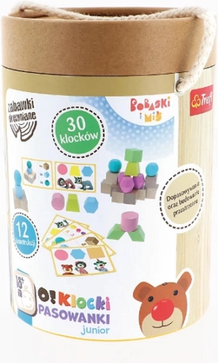 Cuburi din lemn de inserat junior Bobaski i Miś