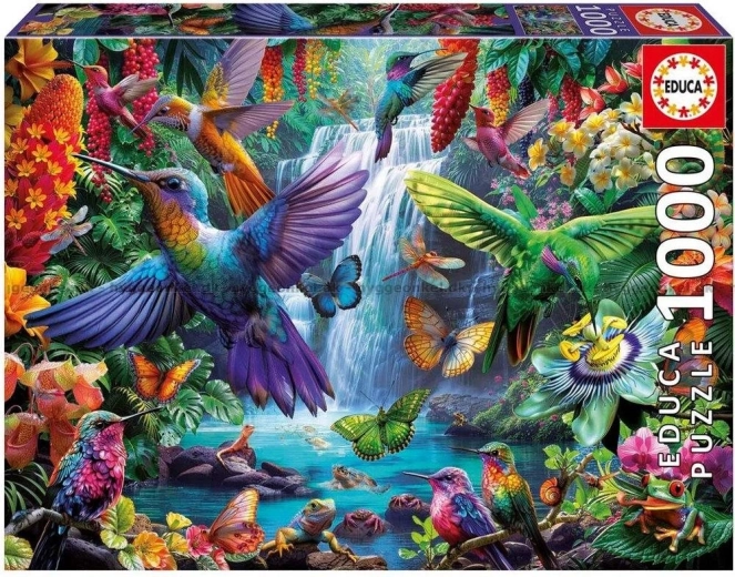 Puzzle Educa cu colibri tropicali, 1000 de piese